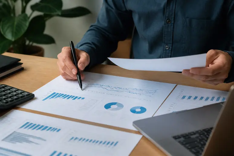 Investisseur analysant les supports et unités de compte d'un contrat d'épargne