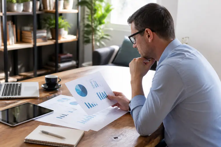 Investisseur analysant ses stratégies de placement et d'exposition au risque pour sa dai crypto