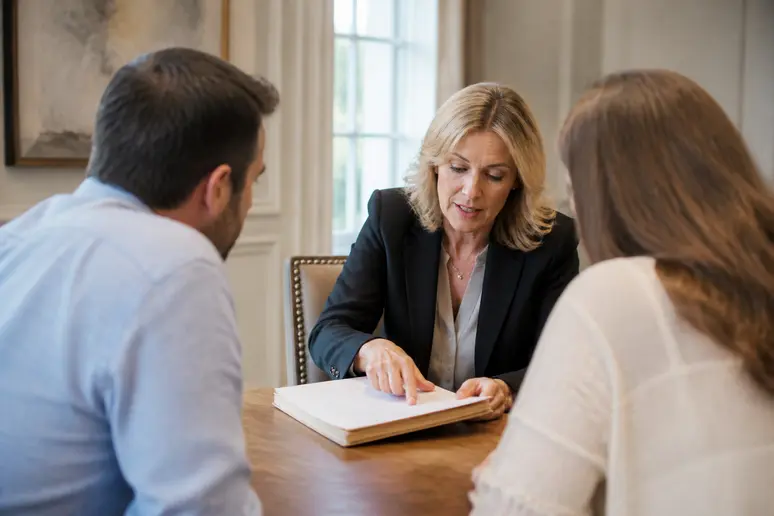 Un notaire analyse les options de gestion successorale des avoirs boursiers avec les héritiers