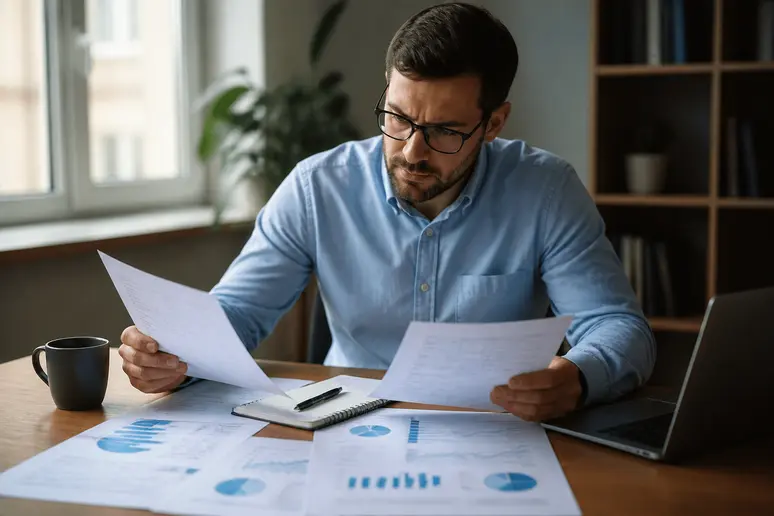 Analyse de documents financiers pour comparer le transfert et la clôture définitive de son plan d'épargne en actions