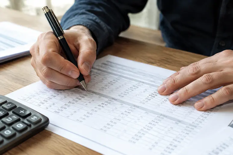 Mains remplissant un formulaire papier pour consigner les détails d'un ordre limité en bourse.