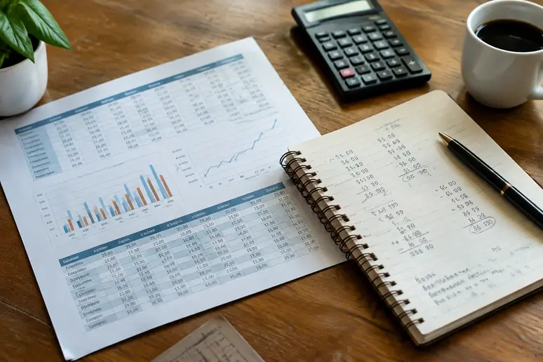 Tableau récapitulatif des frais de transfert et des lignes boursières d'un portefeuille d'actions