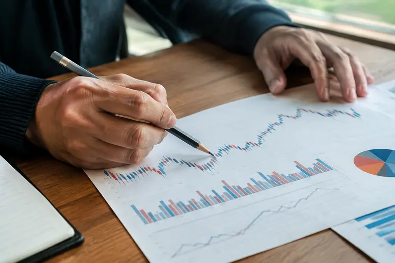 Analyse de graphiques boursiers sur papier pour définir un horizon de trading de position
