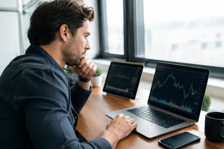 Investisseur étudiant les options de stable coin euro pour sécuriser sa trésorerie